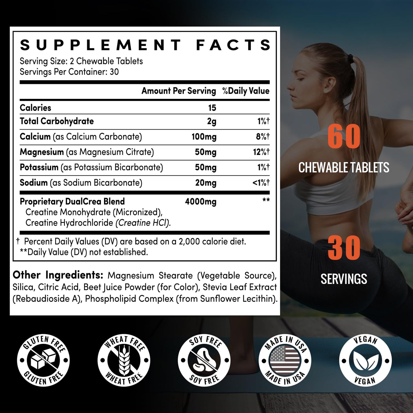 Zeylamum Creatine Chews – Liposomal Micronized Creatine Monohydrate, 30 Servings