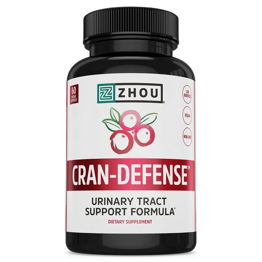 Zhou Cran-Defense: Cranberry + D-Mannose Pills for Urinary Tract Health | 60 Veggie Capsules BritishVita | Premium UK Vitamins & Wellness Supplements