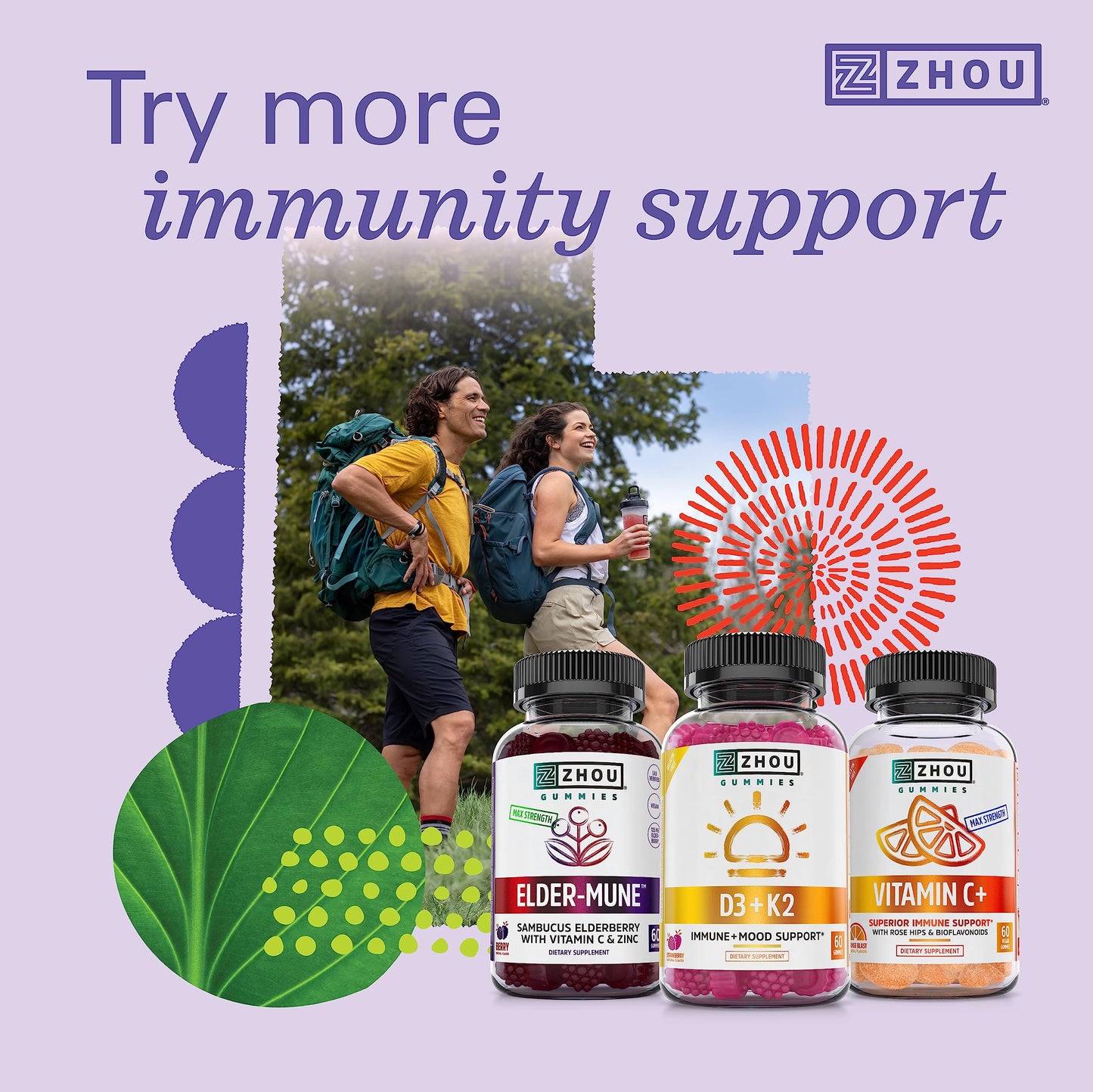 Zhou Daily Boost Probiotic Multivitamin for Women & Men | Immune Support, Energy & Eye Health – 30 Veggie Capsules