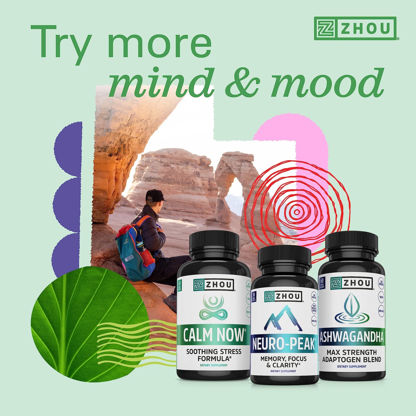 Zhou Driftoff – Nature-Inspired Sleep Aid with Valerian Root, Melatonin & GABA – 60 Veggie Capsules
