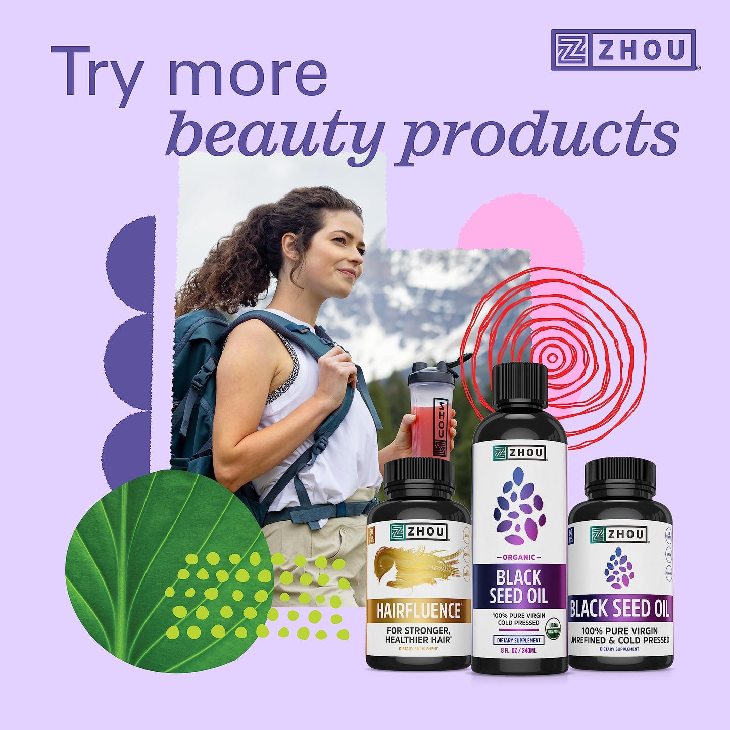 Zhou Glowfluence – Hyaluronic Acid Supplement with Vitamin C & Antioxidants