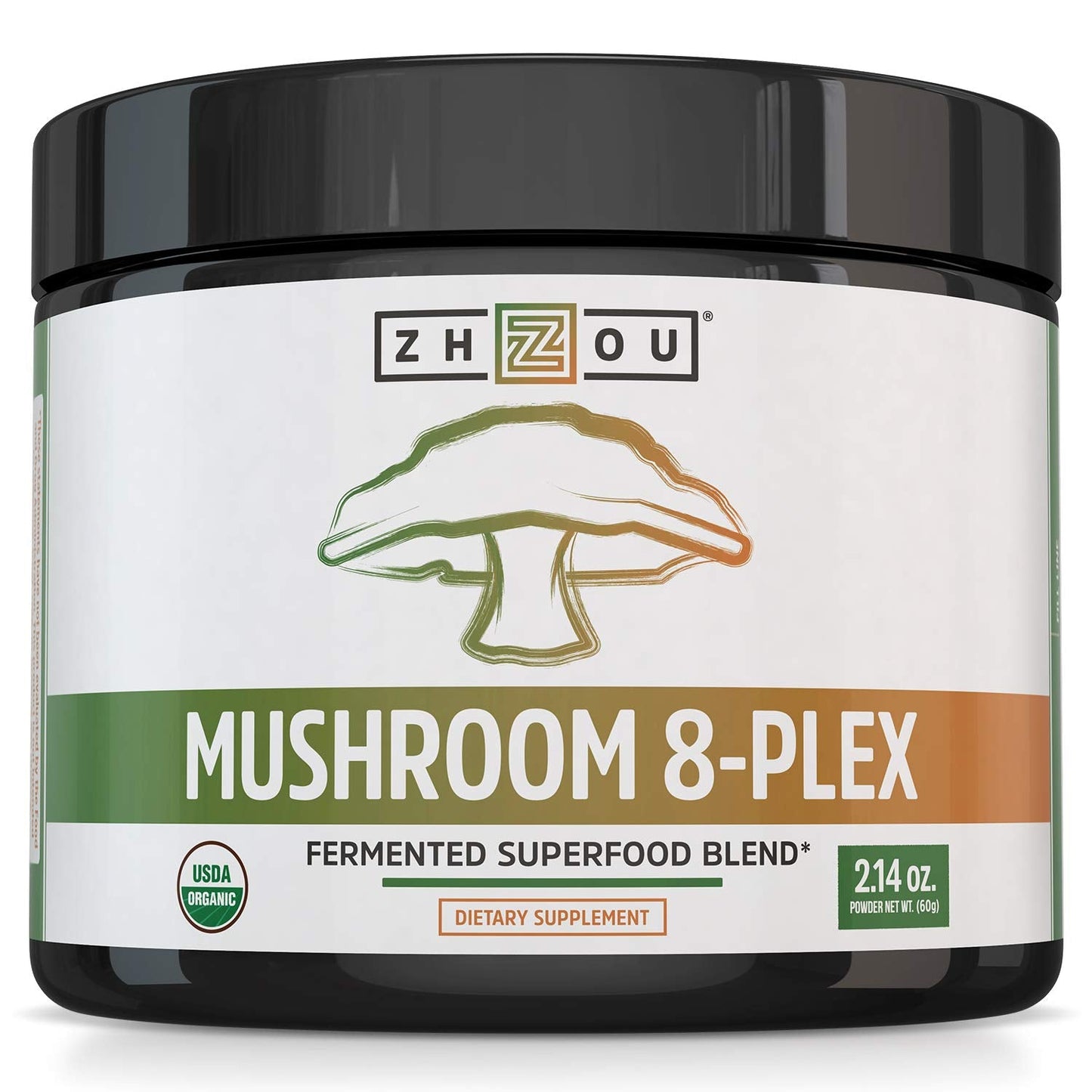 ZHOU Mushroom 8-Plex – Nootropic Mushroom Powder (30 Servings) | Coffee Alternative