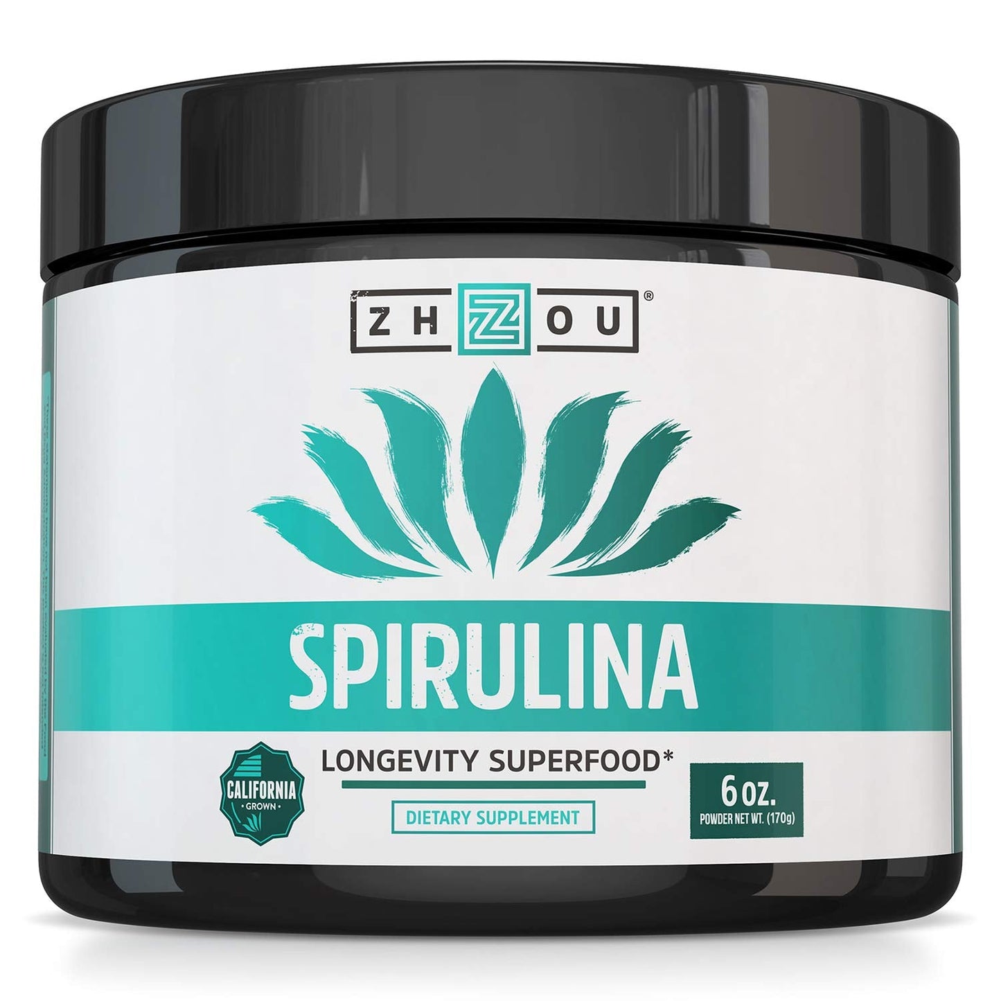 Zhou Spirulina Powder – Blue-Green Spirulina, Vegan Protein (6 oz, 48 Servings)