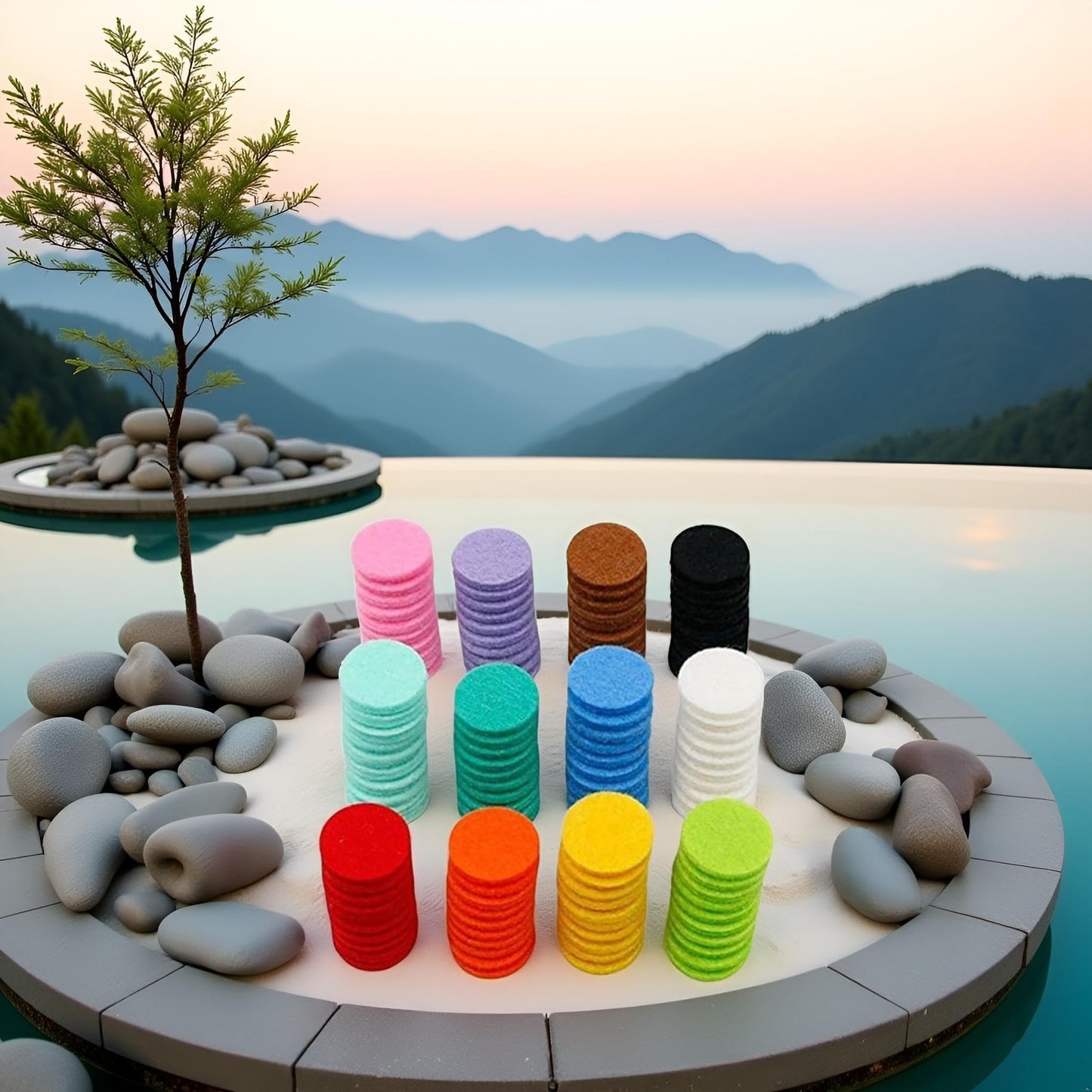 Zhuluck Diffuser Locket Necklace Pads – 120 Pcs, Random Colors, Refillable & Washable