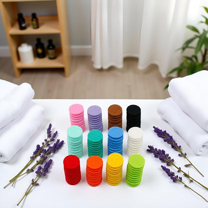 Zhuluck Diffuser Locket Necklace Pads – 120 Pcs, Random Colors, Refillable & Washable