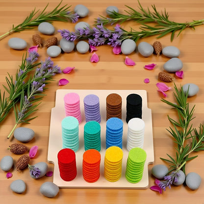 Zhuluck Diffuser Locket Necklace Pads – 120 Pcs, Random Colors, Refillable & Washable