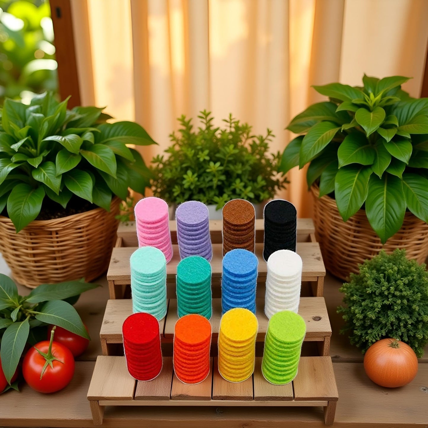 Zhuluck Diffuser Locket Necklace Pads – 120 Pcs, Random Colors, Refillable & Washable