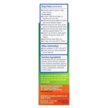 Zicam Extreme Congestion Relief Nasal Spray – 12-Hour No-Drip Aloe Vera (0.50 fl oz, Pack of 4)