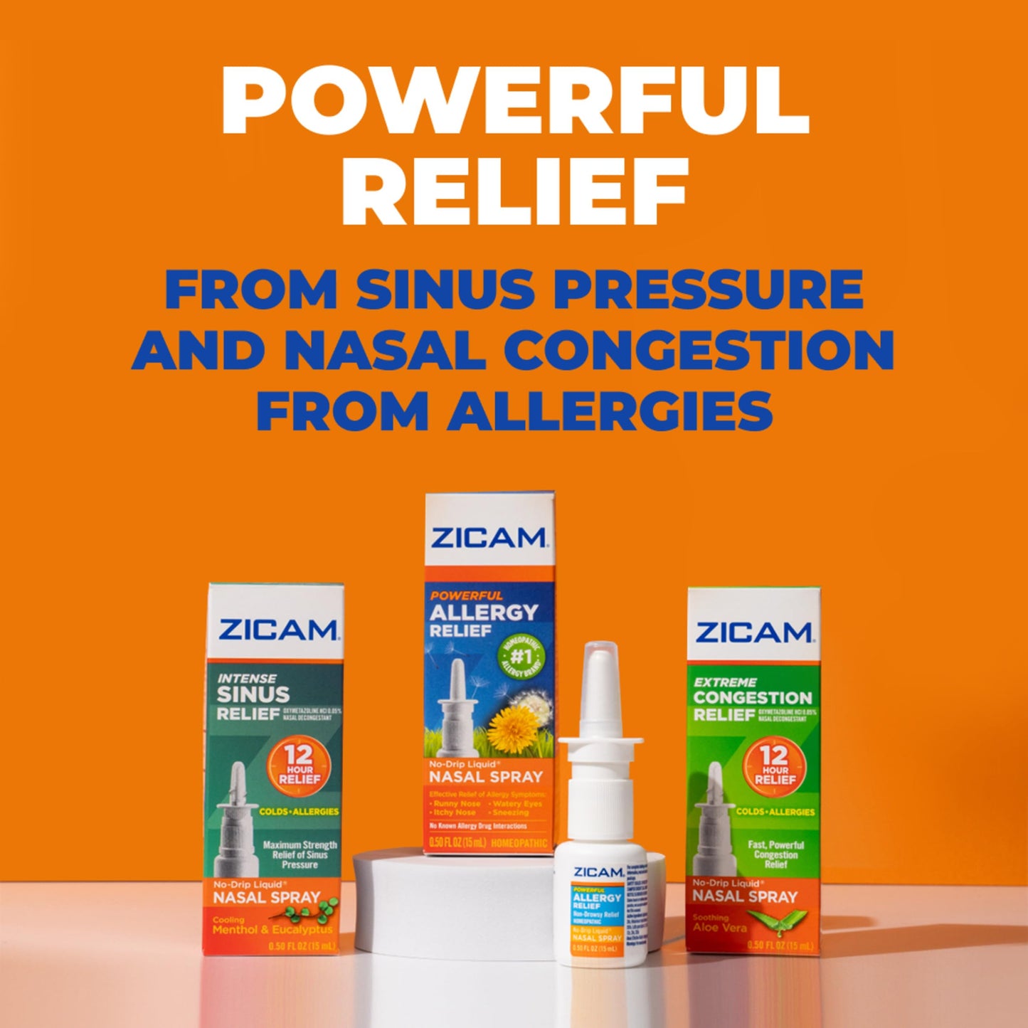 Zicam Extreme Congestion Relief No-Drip Nasal Spray with Aloe Vera, 0.5 oz | Up to 12 Hours