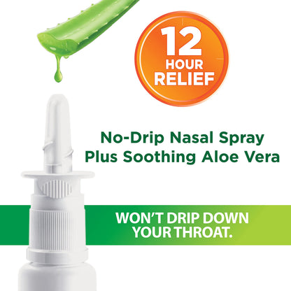 Zicam Extreme Congestion Relief No-Drip Nasal Spray with Aloe Vera | 0.5 oz Pack of 2