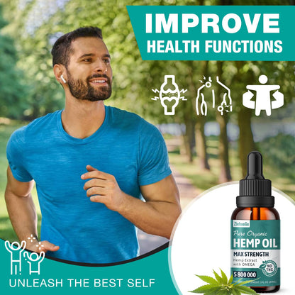 ZiehooGe Hemp Oil Organic Extract - Maximum Strength 2-Pack | 100% Natural Drops