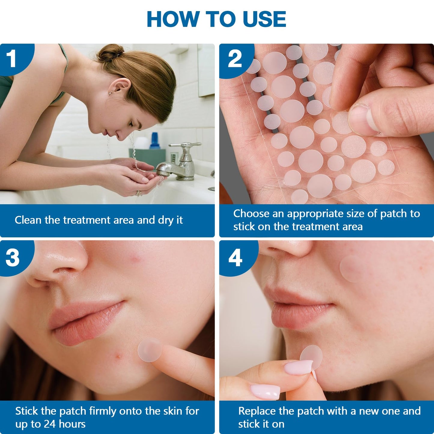 ZIHYO Wart Remover Patches - Hydrocolloid Waterproof, Gentle on Skin