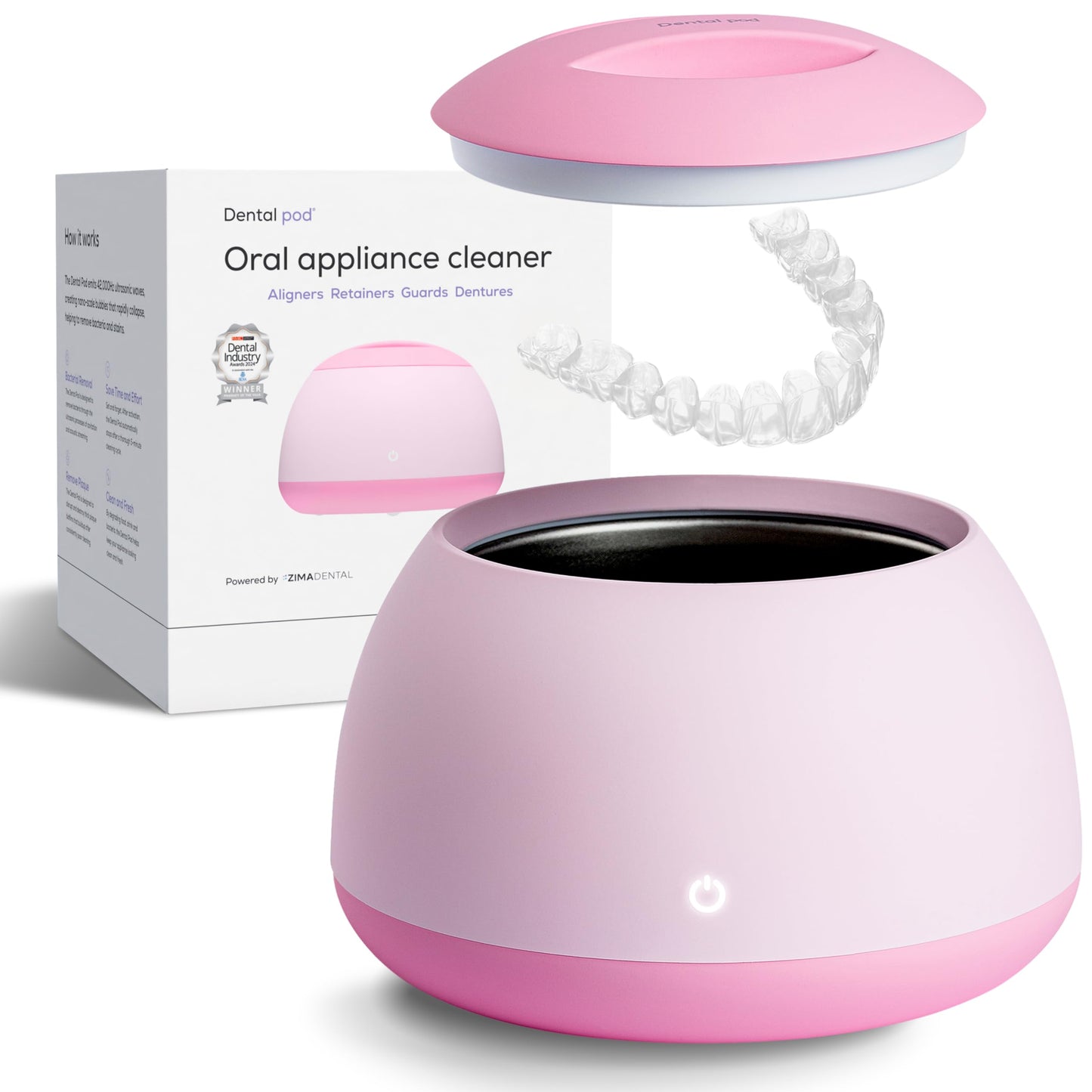 Zima Dental Pod Ultrasonic Retainer Cleaner – Retainer, Aligner & Denture Care
