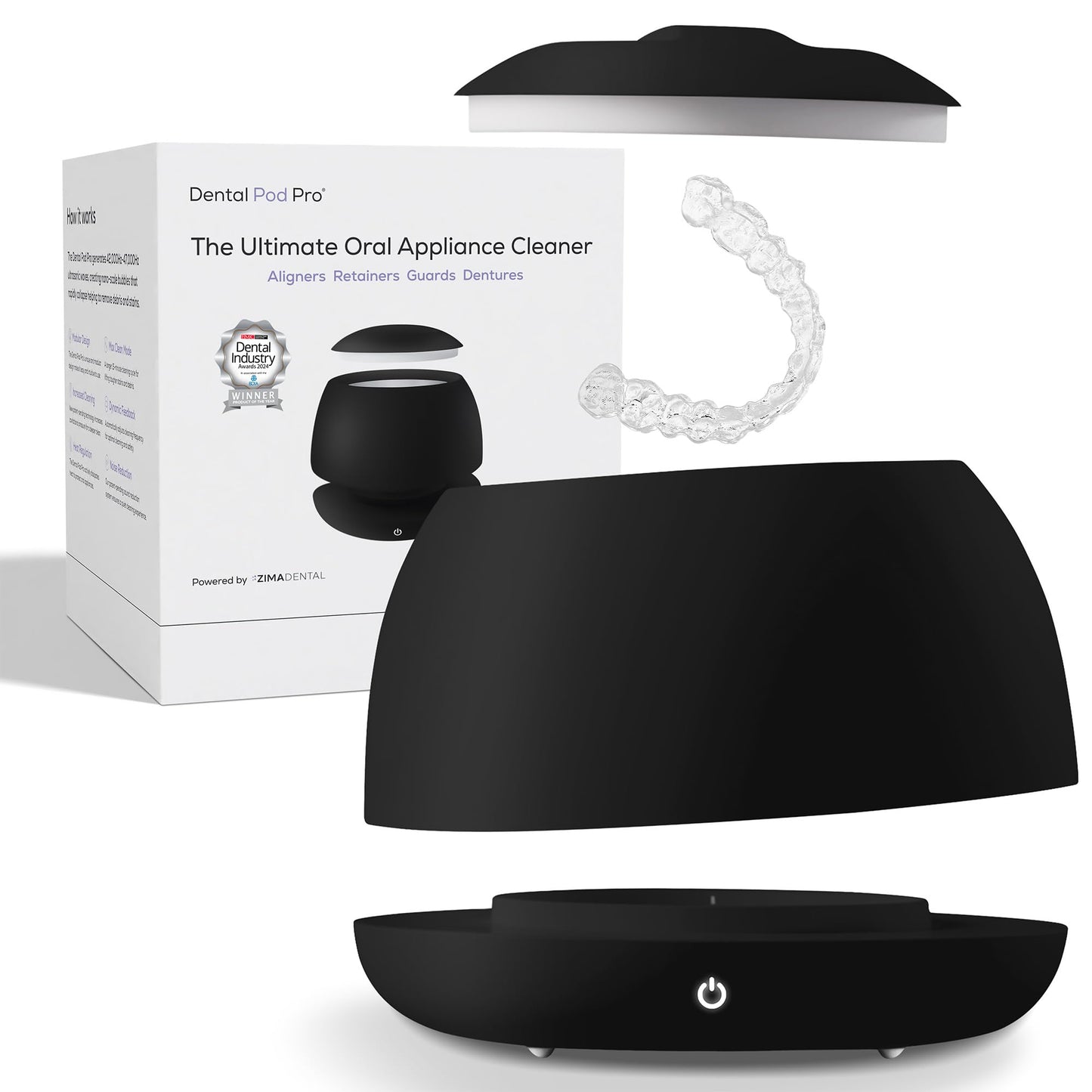 Zima Dental Pod PRO: Ultrasonic Retainer Cleaner – Aligners & Mouthguards