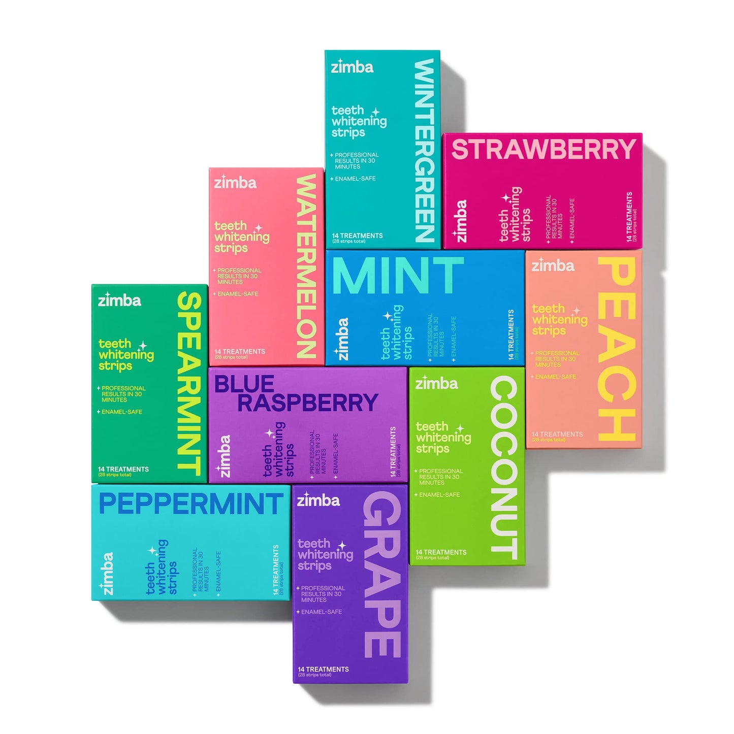 Zimba Teeth Whitening Strips for Sensitive Teeth - Mint & Wintergreen, 2 Pack