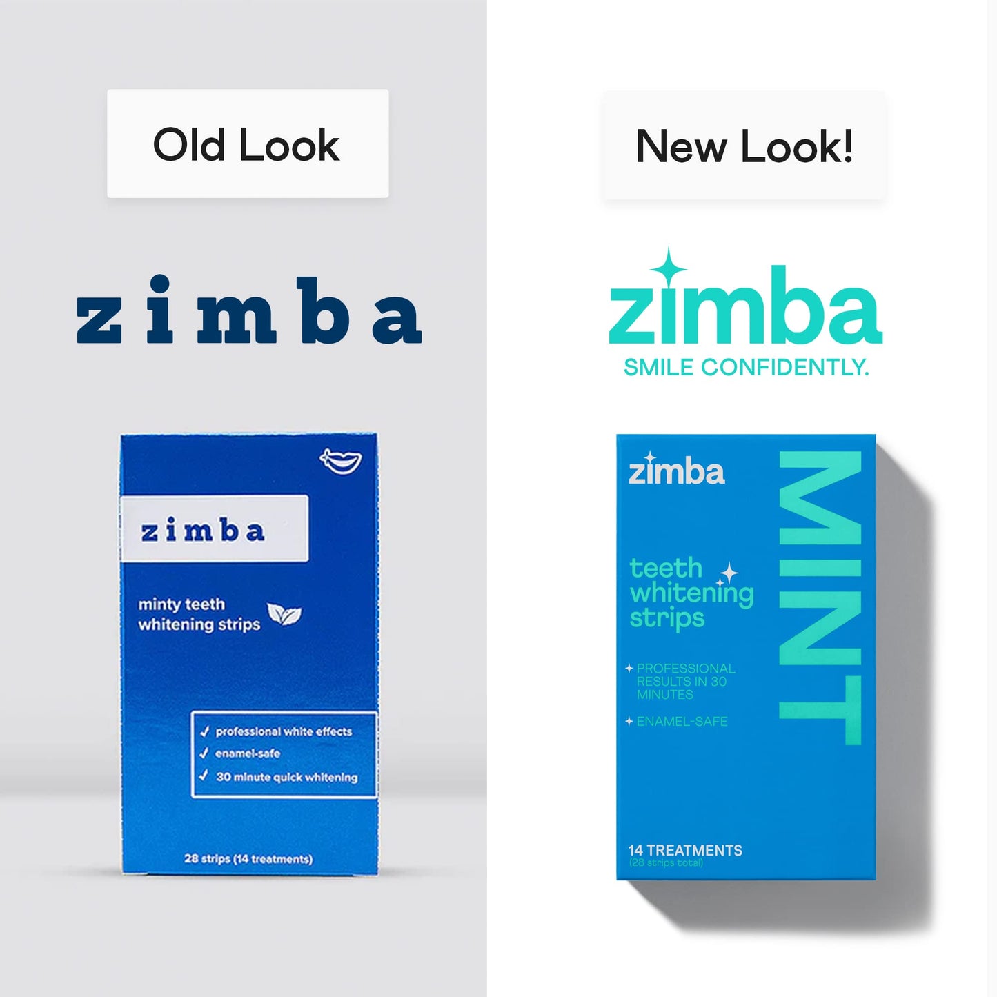 Zimba Teeth Whitening Strips for Sensitive Teeth - Mint & Wintergreen, 2 Pack