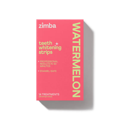 Zimba Watermelon Teeth Whitening Strips — Vegan & Enamel Safe