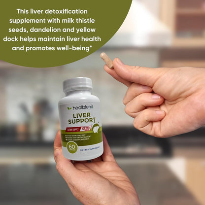 Liver Support - Natural Milk Thistle & Zinc Detox Supplement | 60 Veggie Capsules (30 Days Supply)