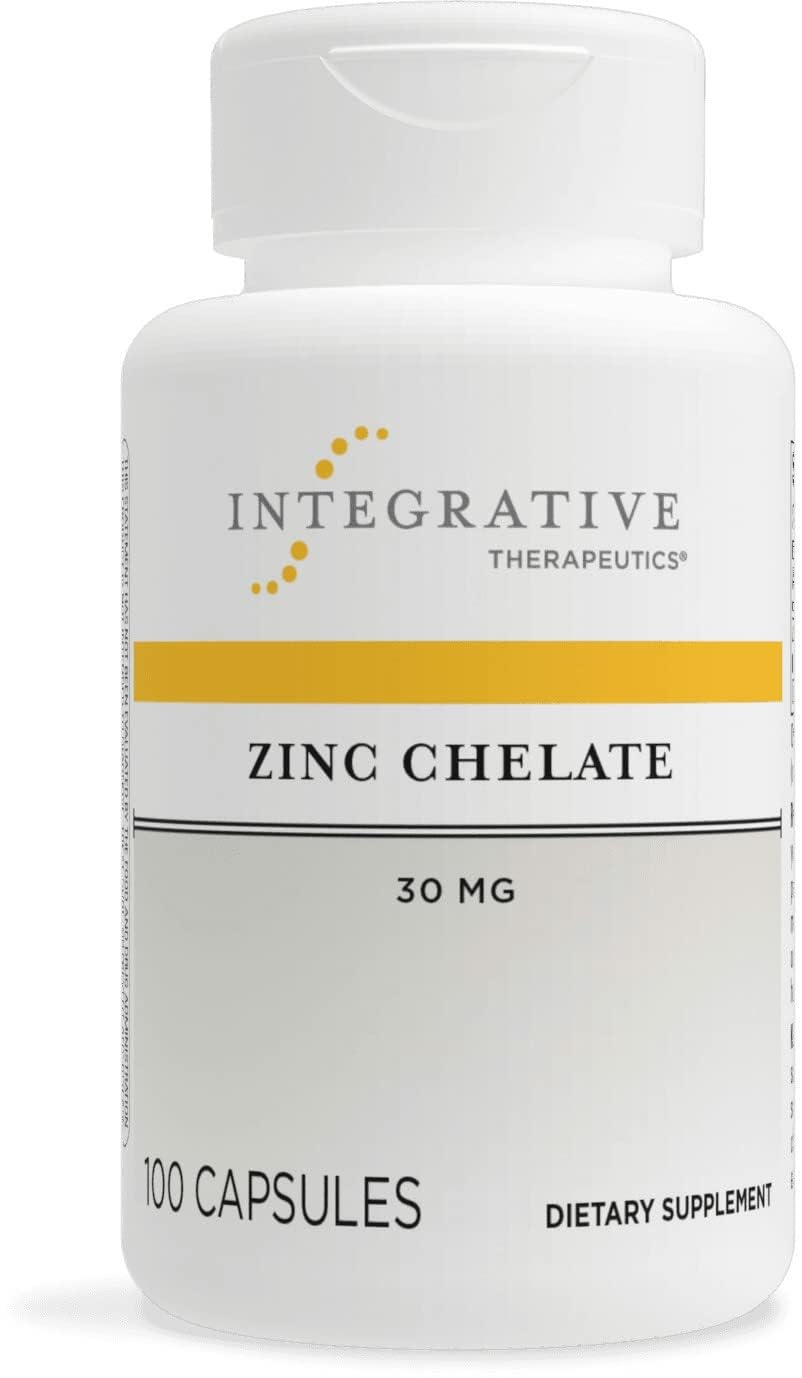 Integrative Therapeutics Zinc Chelate – Immune Support & Antioxidant, Dairy-Free & Gluten-Free, 100 Capsules (100 Servings)