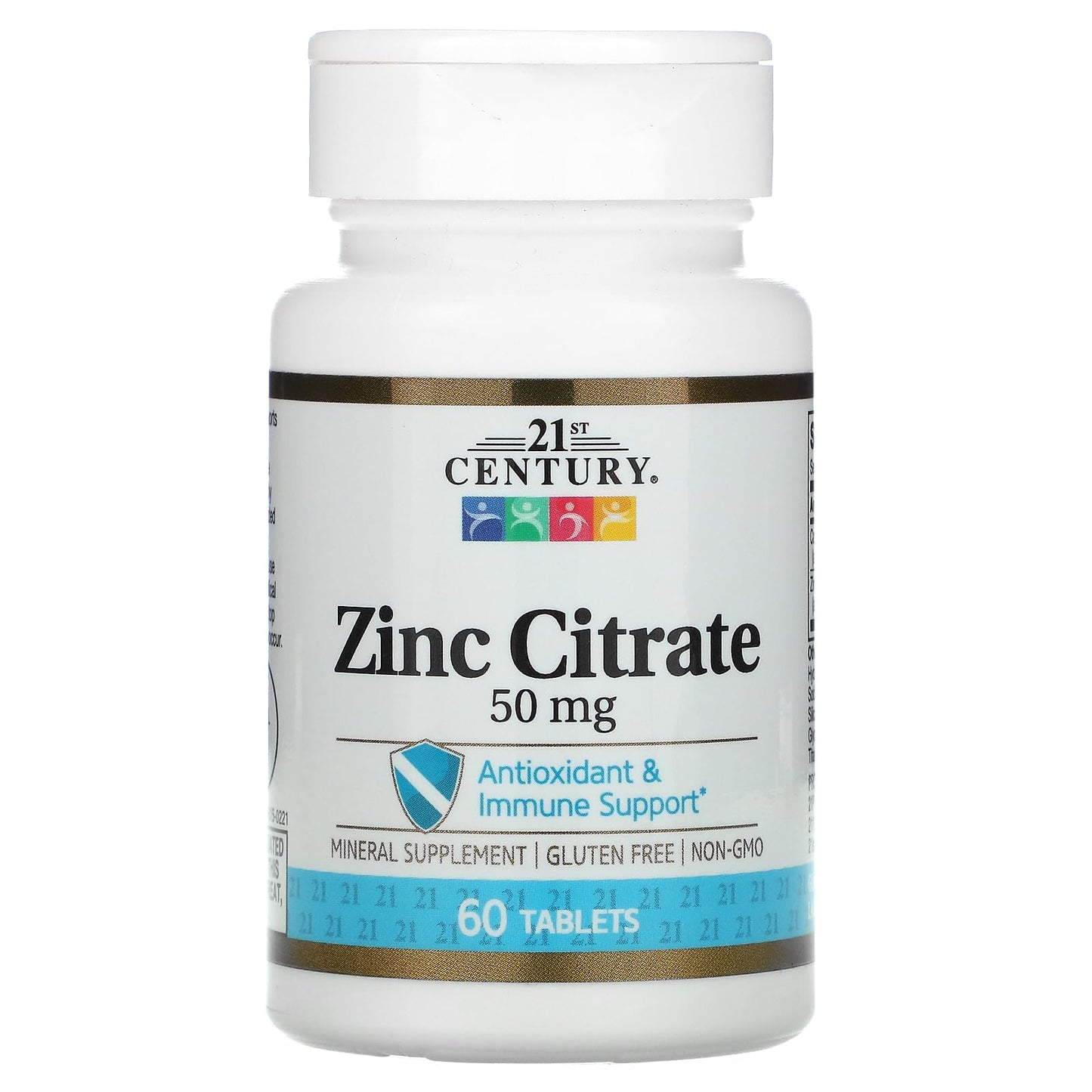 21st Century HealthCare Zinc Citrate Tablets 50mg – 60 Count | Immune Support