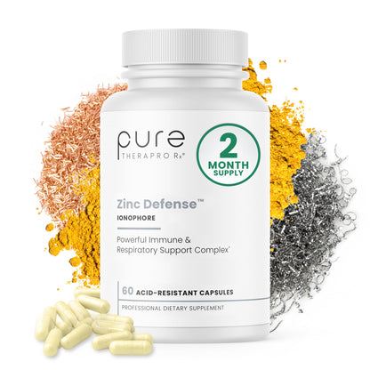 Zinc Defense: Zinc + Copper + Quercetin (60 Servings) - Vegan Capsules | L-OptiZinc & Quercefit