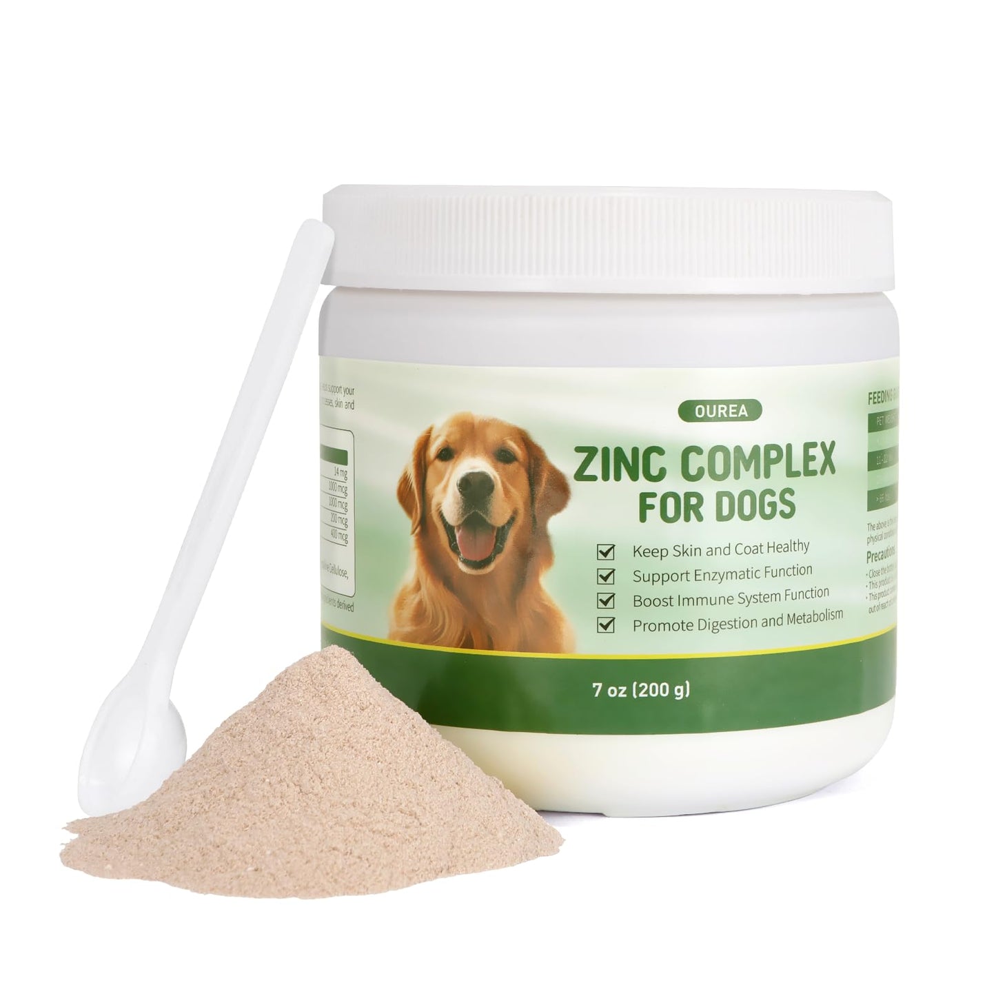 Zinc for Dogs – Skin & Coat Health, Immune Support, Digestion (200g)