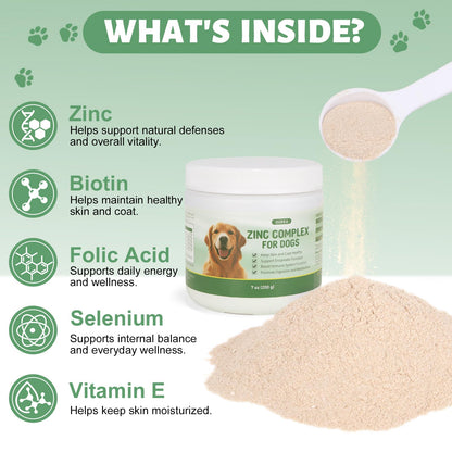 Zinc for Dogs – Skin & Coat Health, Immune Support, Digestion (200g)