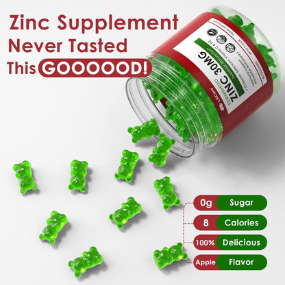Zinc Gummies with Copper, Selenium, Vitamin C & D3 + Elderberry – Fermented Zinc (2 Pack) – Vegan, Sugar Free
