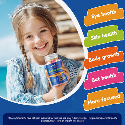 Zinc for Kids Gummies 30mg Picolinate with Copper & Selenium – Immune Support, Growth & Skin (60 Gummies) – Sugar Free