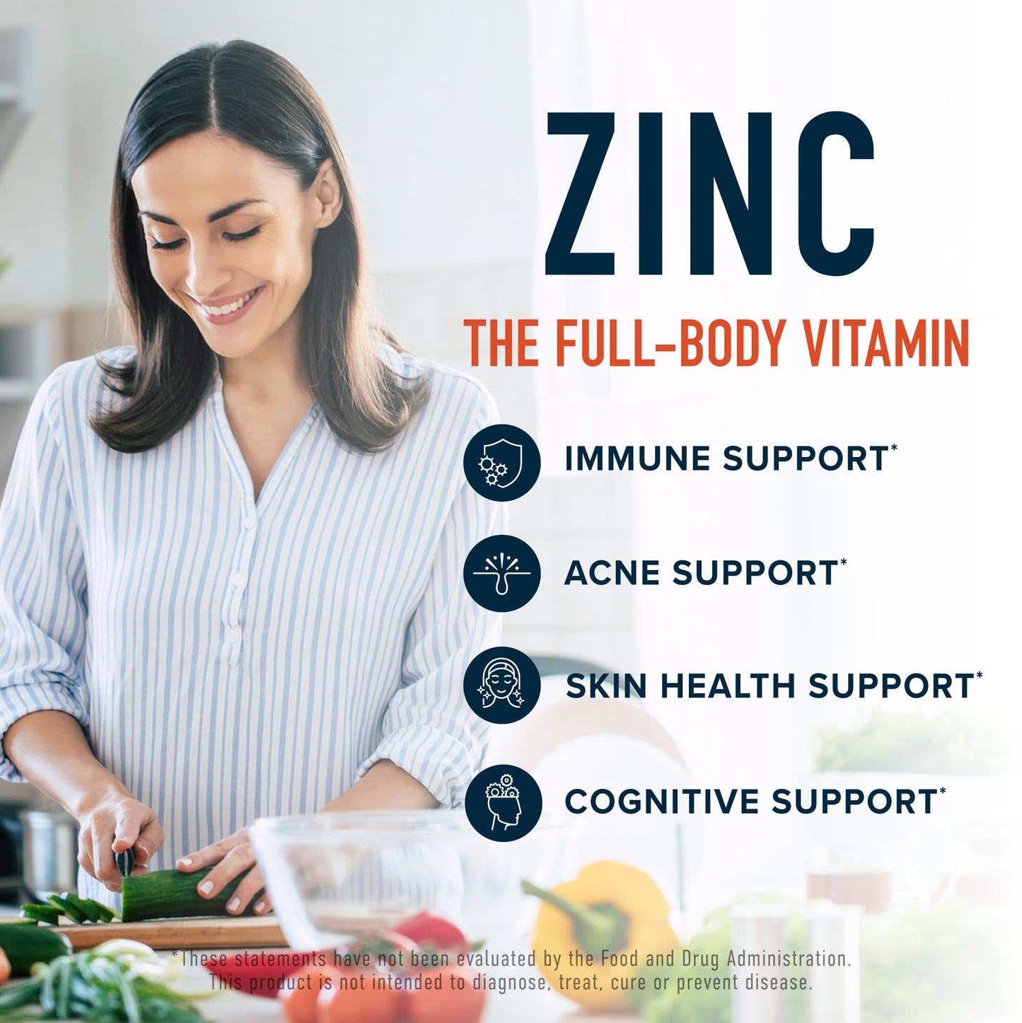Zinc Supplement Microbeadlets for Immune & Acne Support | Highly Absorbable Zinc Bisglycinate & Orotate with 2mg Chelated Copper + Vitamin B6 | Vegan, Gluten-Free | 60 Capsules (2 Month Supply)