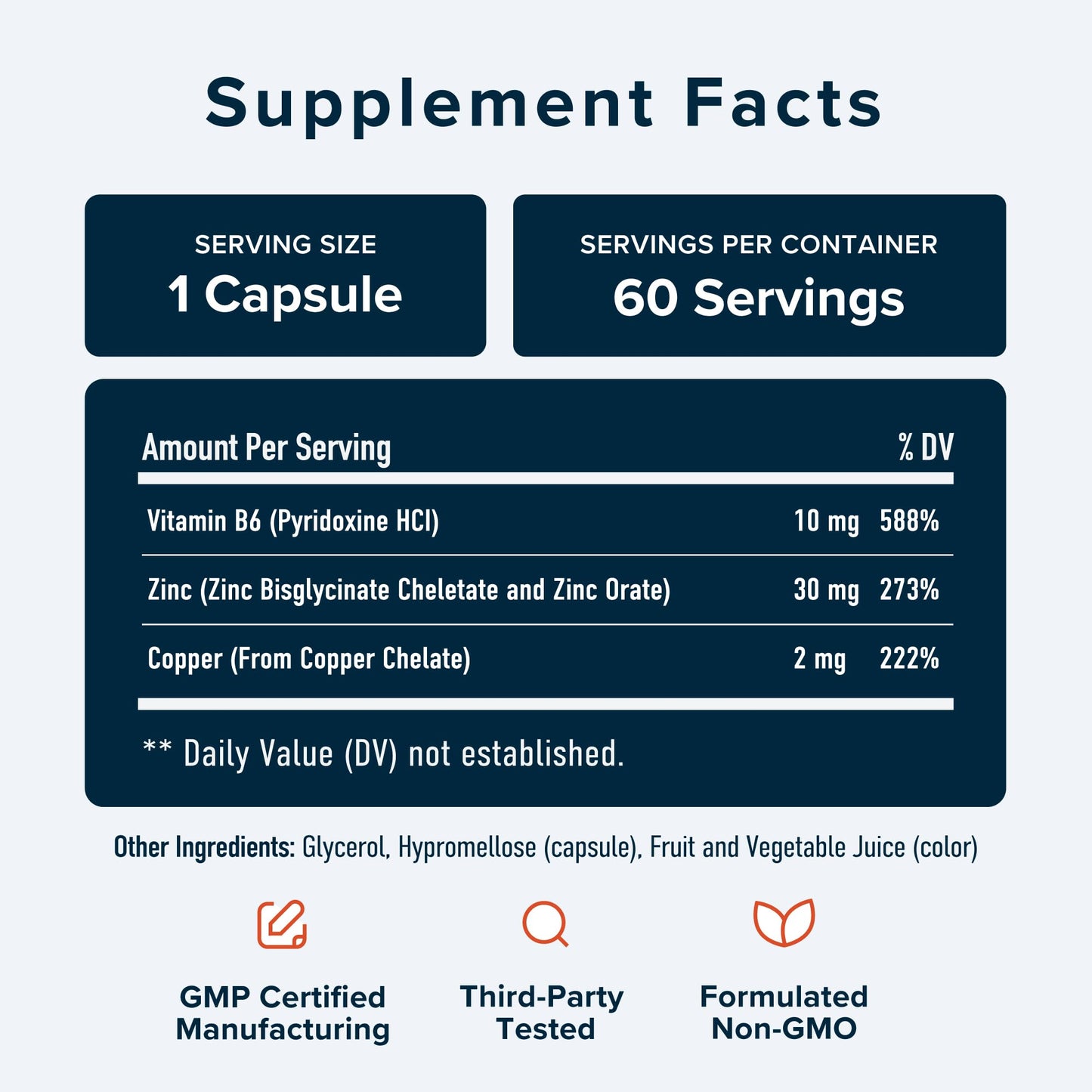 Zinc Supplement Microbeadlets for Immune & Acne Support | Highly Absorbable Zinc Bisglycinate & Orotate with 2mg Chelated Copper + Vitamin B6 | Vegan, Gluten-Free | 60 Capsules (2 Month Supply)