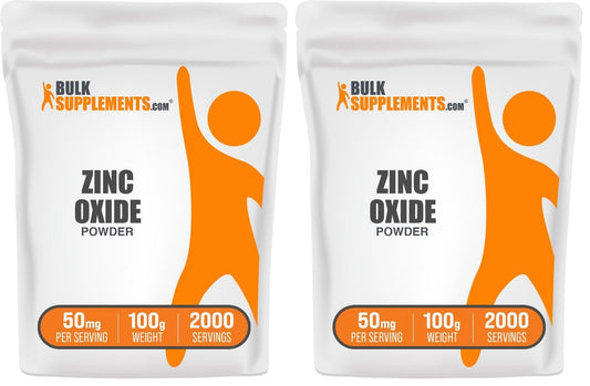 Zinc Oxide Powder – 50 mg Zinc per Serving | Immune Support | Gluten Free | 100 g Pack of 2 BritishVita | Premium UK Vitamins & Wellness Supplements