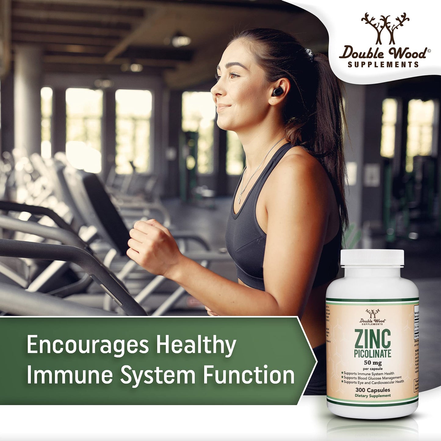 Zinc Picolinate 50mg - 300 Caps | Immune Support | Non-GMO, Gluten Free
