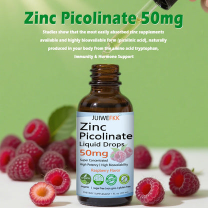 Zinc Picolinate 50mg Liquid Drops – Chelated Zinc for Immune Support