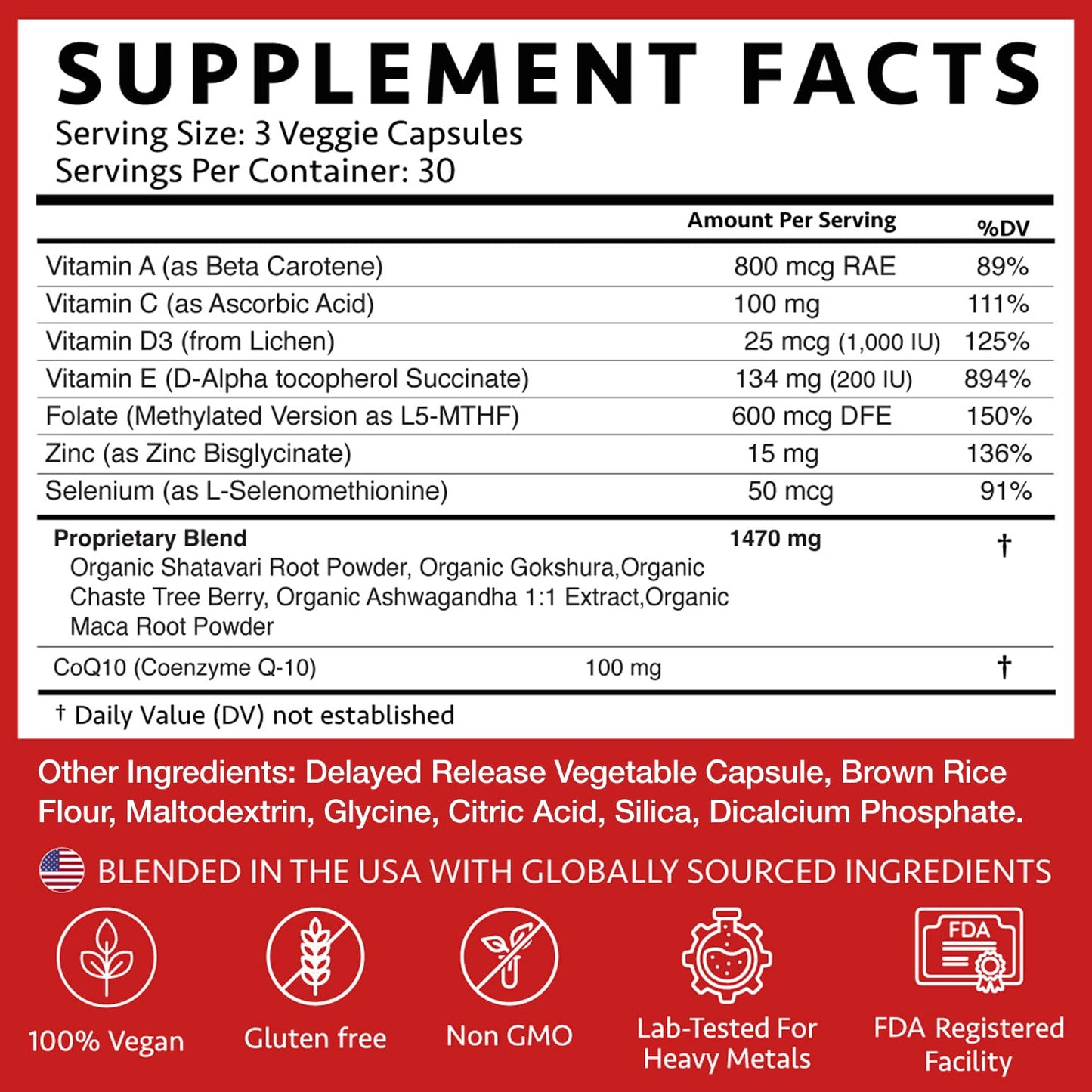 Freshly Moms Ayurvedic Fertility Supplements for Women | Support Ovulation | Conception for Women | Egg Quality | Maca Root, Vitex, & Vitamins | Vegan | 90 Capsules - OSH Wellness