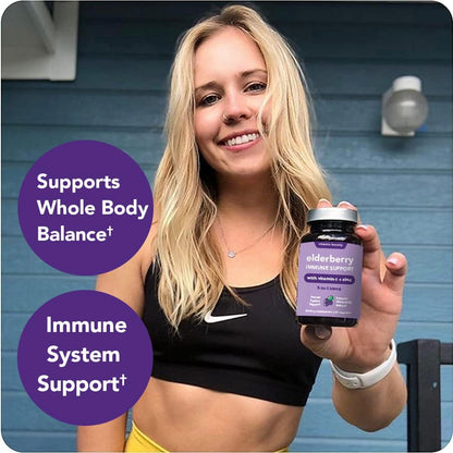Vitamin Bounty Organic Elderberry Capsules – Sambucus, Vitamin C & Zinc (60)