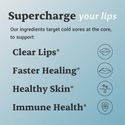 L-Lysine Cold Sore Treatment for Lips with Immune Support – 1000mg Capsules + Chaga, Bee Propolis, Vitamin C, Zinc & Licorice Root Extract (Non-GMO, Vegetarian) – 60 Capsules
