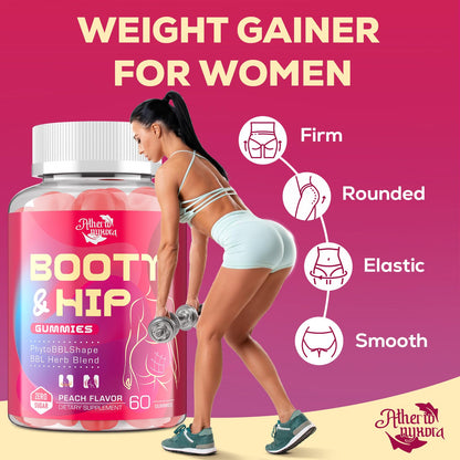 Booty Gummies for Women - BBL Gummies with Collagen & Herbal Blend | Peach Flavor