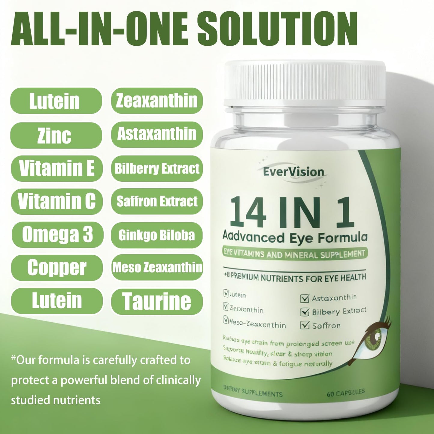 EVERVISION 14-in-1 Eye Formula - Vitamin & Mineral Eye Supplement (60ct)