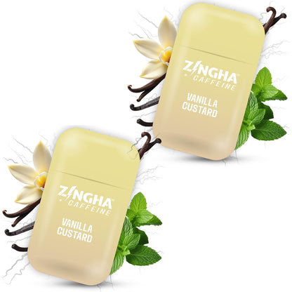Z!NGHA Caffeinated Aromatherapy Nasal Inhaler Stick – Natural Energy Boost with Essential Oils + Caffeine (Vanilla Custard)