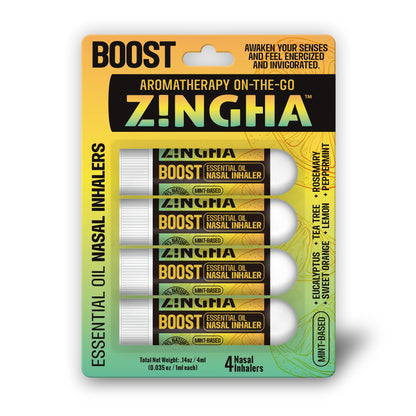 Z!NGHA Natural Aromatherapy Nasal Stick - Boost Focus & Breathing | Portable Sinus Relief