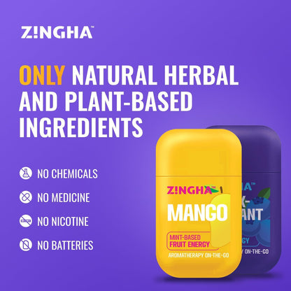 Z!NGHA Dual Nasal Inhaler Stick – Uplifting Essential Oil Blend for Daily Clarity