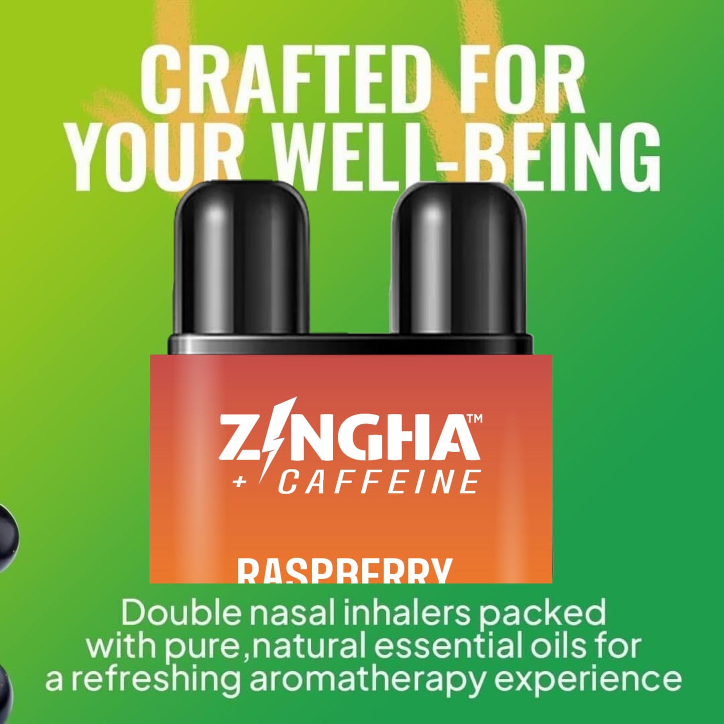 Z!NGHA Caffeinated Aromatherapy Nasal Inhaler Stick – Natural Energy & Focus