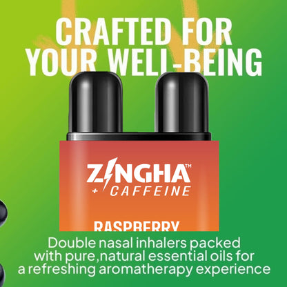 Z!NGHA Caffeinated Aromatherapy Nasal Inhaler Stick – Natural Energy & Focus
