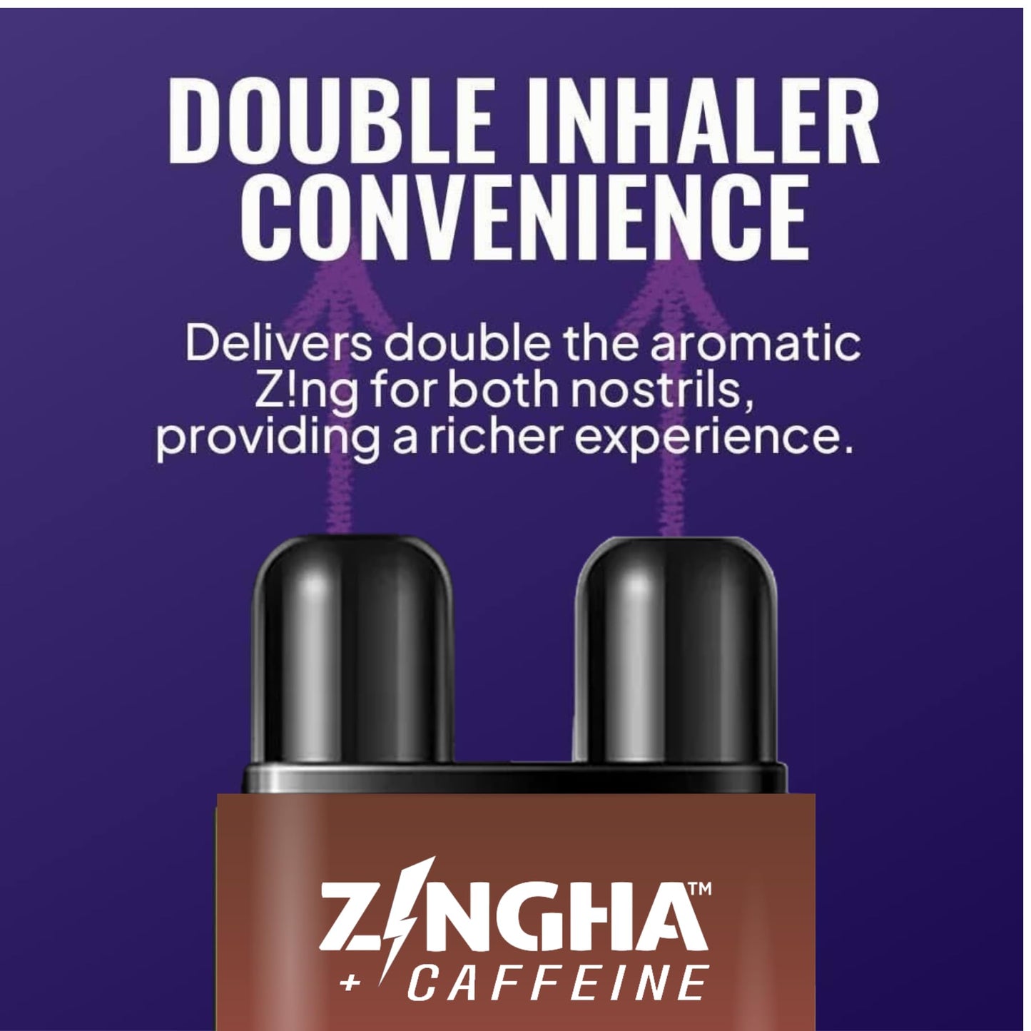 Z!NGHA Caffeinated Aromatherapy Nasal Inhaler Stick – Natural Energy & Focus