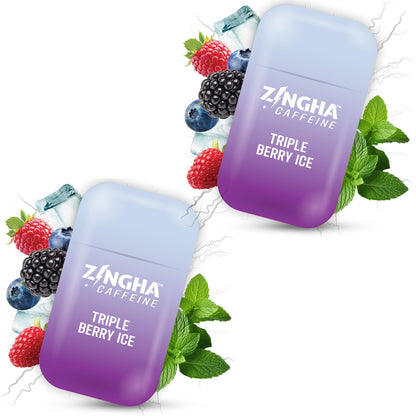 Z!NGHA Caffeinated Aromatherapy Nasal Inhaler – Natural Energy Boost (Triple Berry Ice)