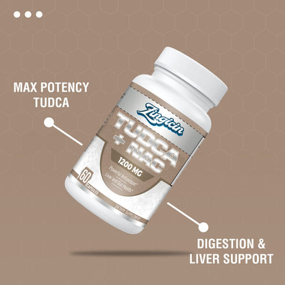 Zingicin TUDCA with NAC 1200mg - 60 Capsules | TUDCA + NAC for Liver Health