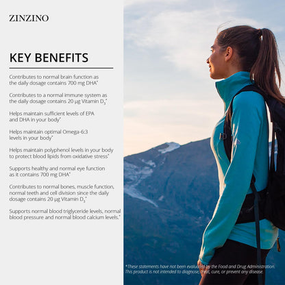 Zinzino BalanceOil+ Orange Lemon Mint 300ml | Omega-3, Polyphenols & Vitamin D3