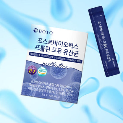ZIOSTAND BOTO Korean Care Probiotics with Natural Prebiotics & Proline – 1 Month (30 Sachets) PostBiotics