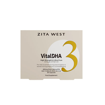 Zita West Vital DHA – Prenatal DHA, Zinc for Fertility & Pregnancy | 60 Capsules